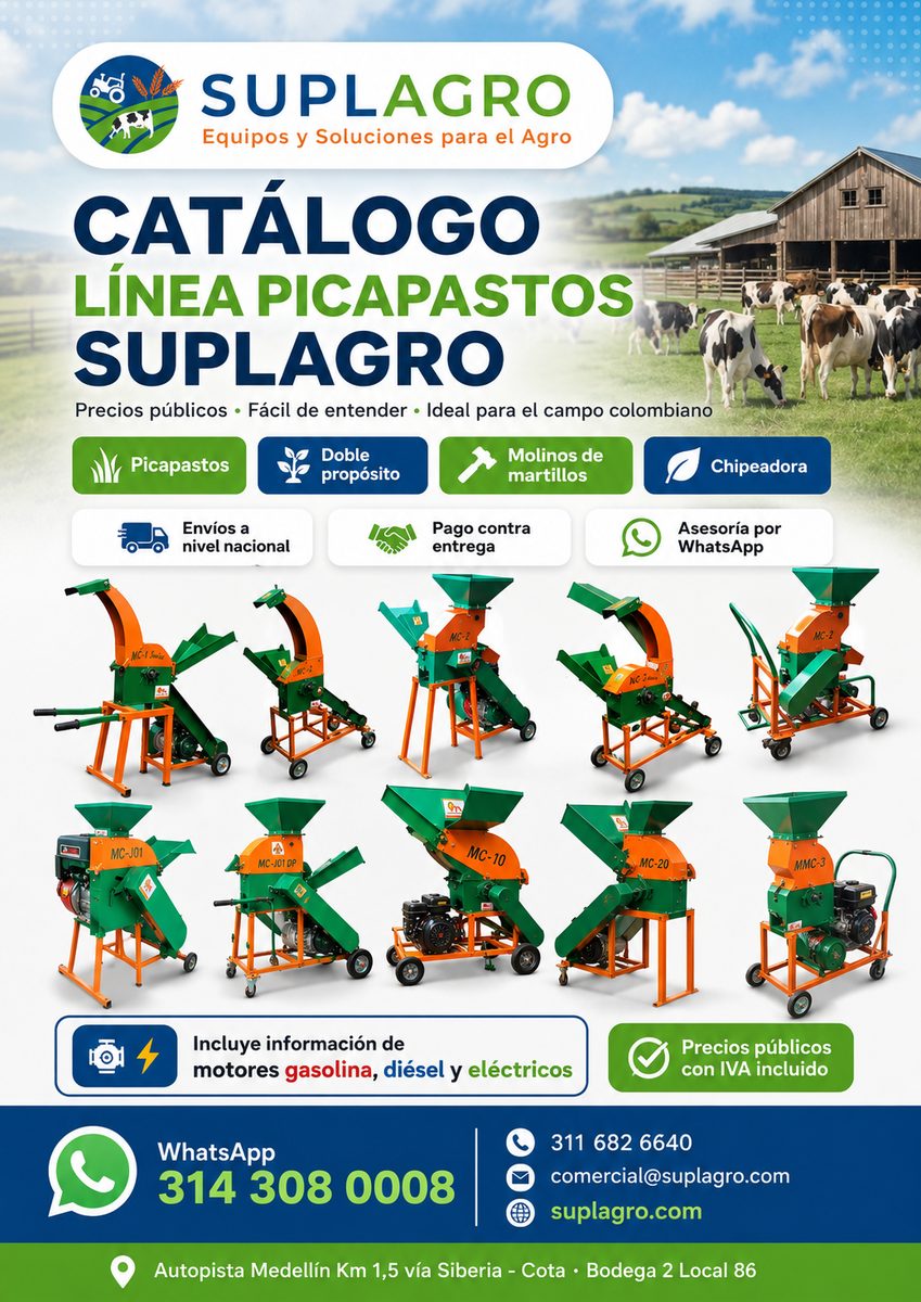 Catálogo 2026 de la línea de picapastos SUPLAGRO