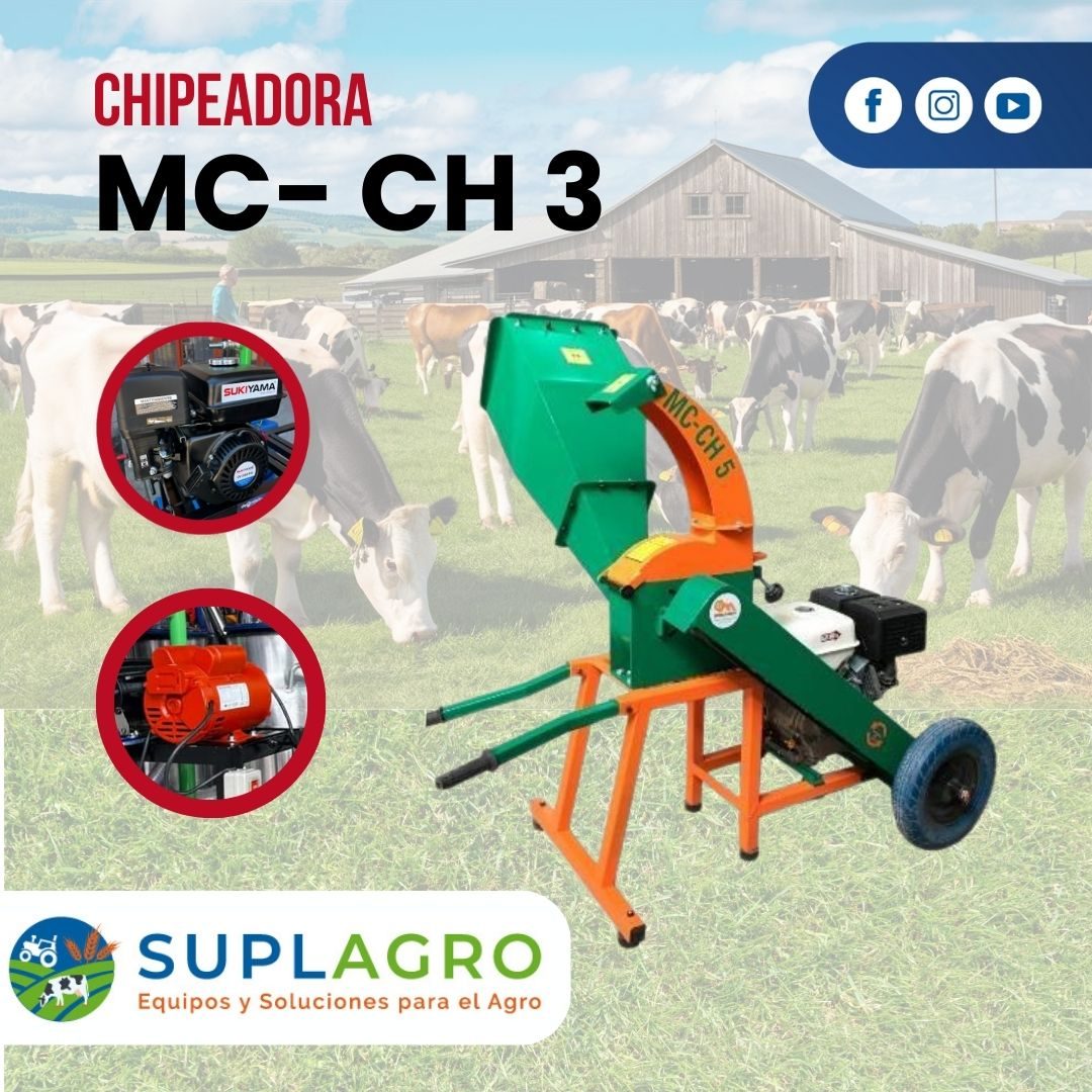 Chipeadora MC-CH3 para ramas y troncos de hasta 7,6 cm