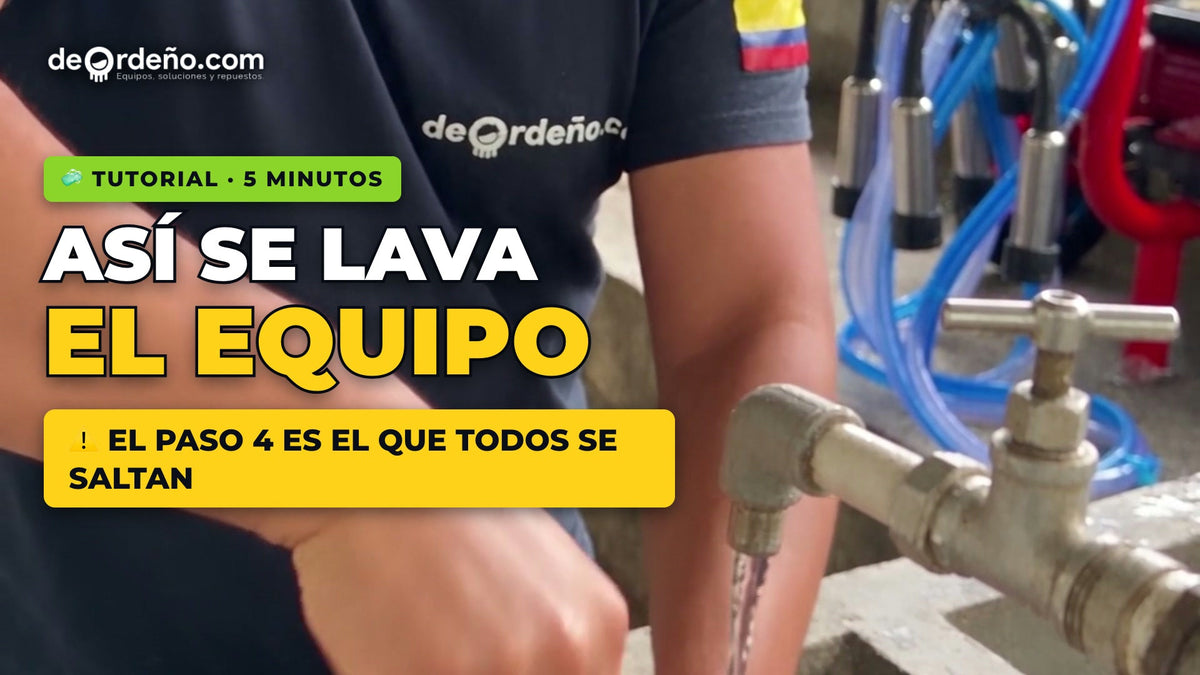 Cómo lavar el equipo de ordeño en 5 pasos