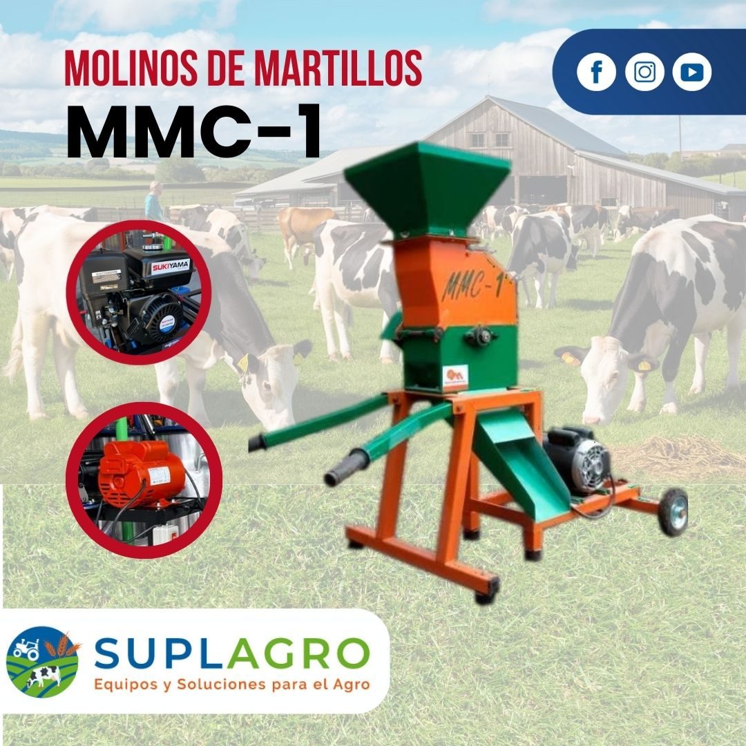 Molino de martillos MMC-1 para granos secos y abonos