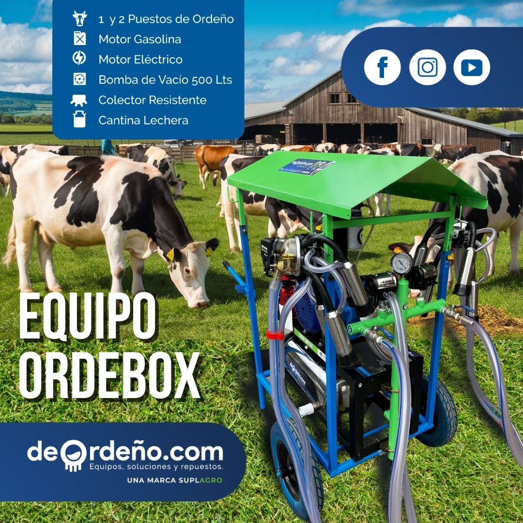 Equipo de Ordeño OrdeBox con Techo 🐄 - 1 y 2 puestos  + OBSEQUIO + PAGUE AL RECIBIR 🚚