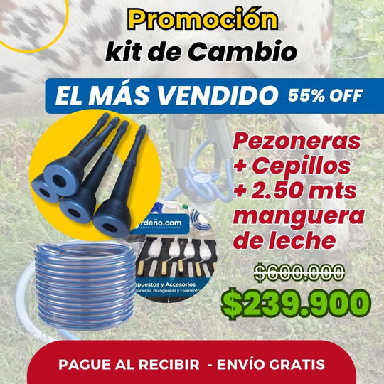 Kit de cambio para equipo de ordeño · deOrdeño