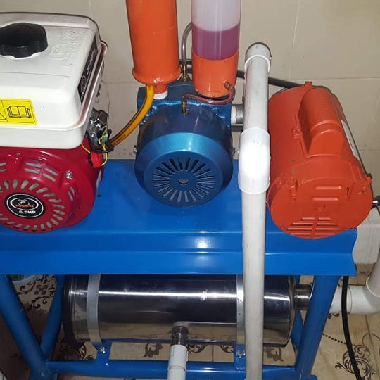 Grupo de vacío del equipo fijo con motor a gasolina, motor eléctrico y bomba