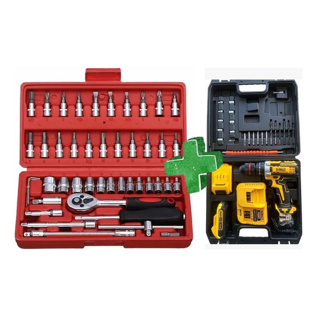 Taladro inalámbrico 24 V con herramientas