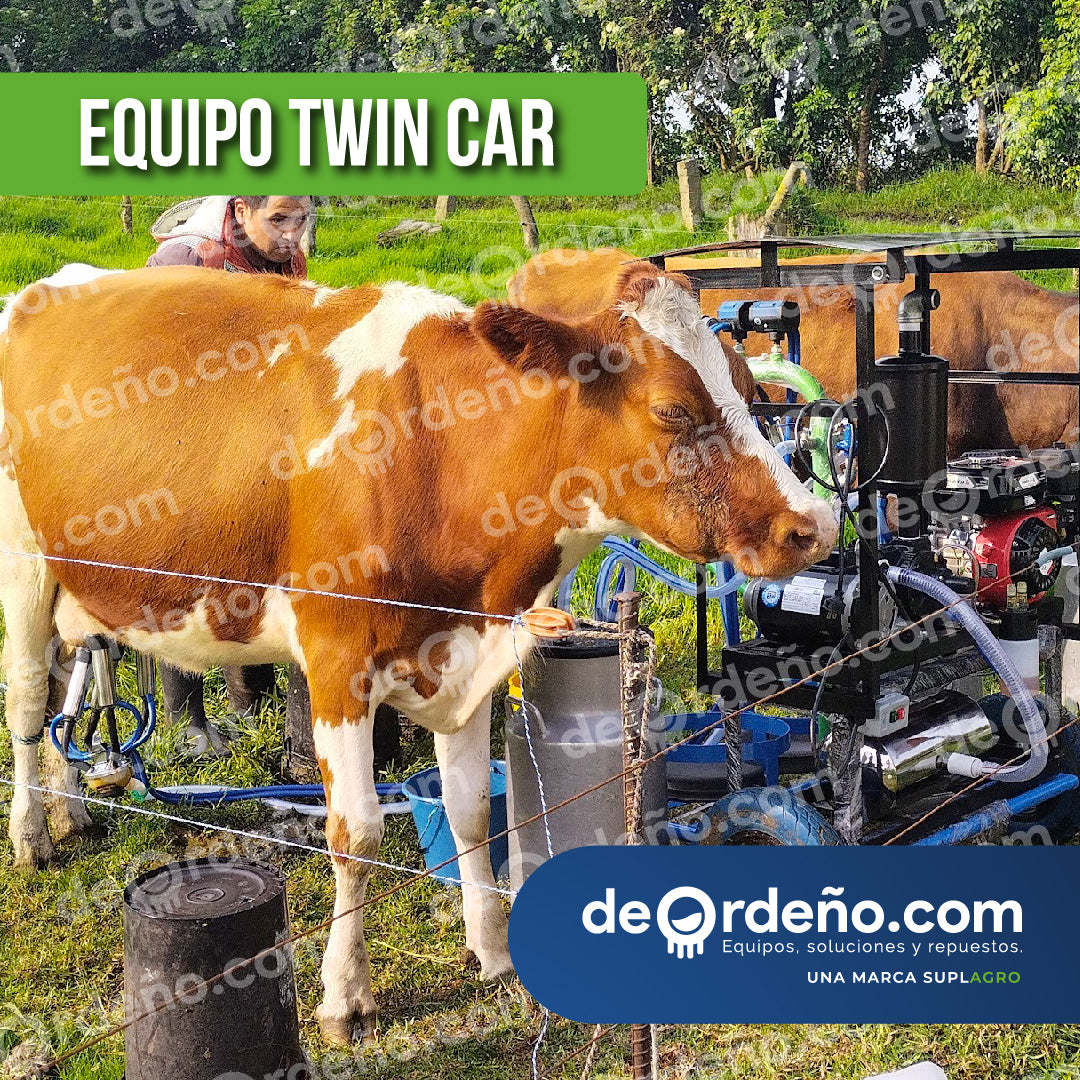 Equipo de Ordeño Twin Car 🐄 - 1 y 2 puestos Linea Premium + OBSEQUIOS + PAGUE AL RECIBIR 🚚