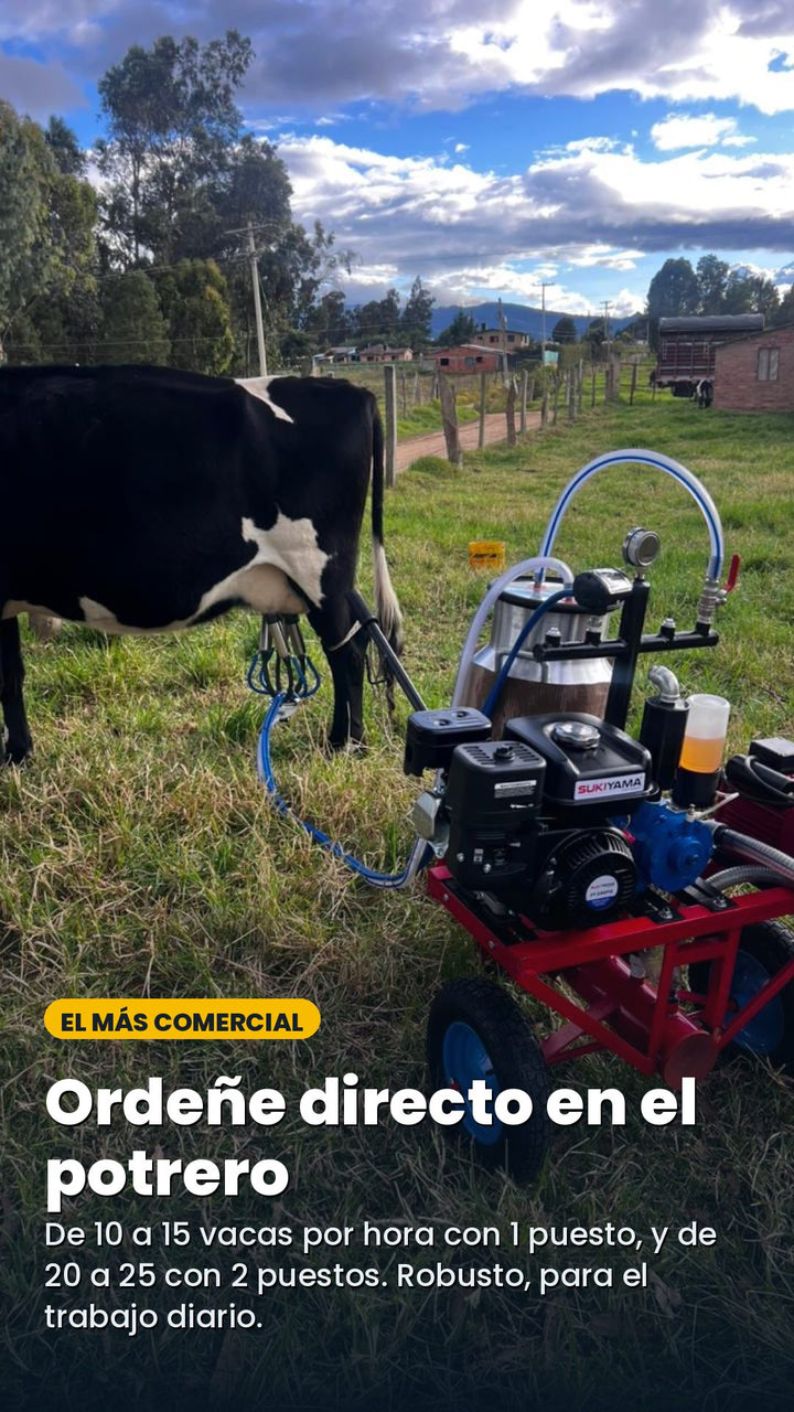 Ordeñe directo en el potrero: de 10 a 15 vacas por hora con 1 puesto y de 20 a 25 con 2 puestos. El Zan Car, el más comercial y robusto para el pequeño productor
