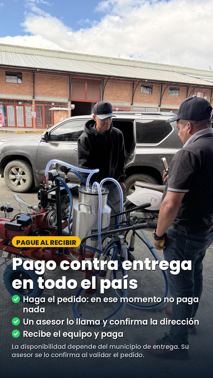 Pago contra entrega en todo el país: haga el pedido sin pagar nada, un asesor lo llama y confirma la dirección, recibe el equipo y paga