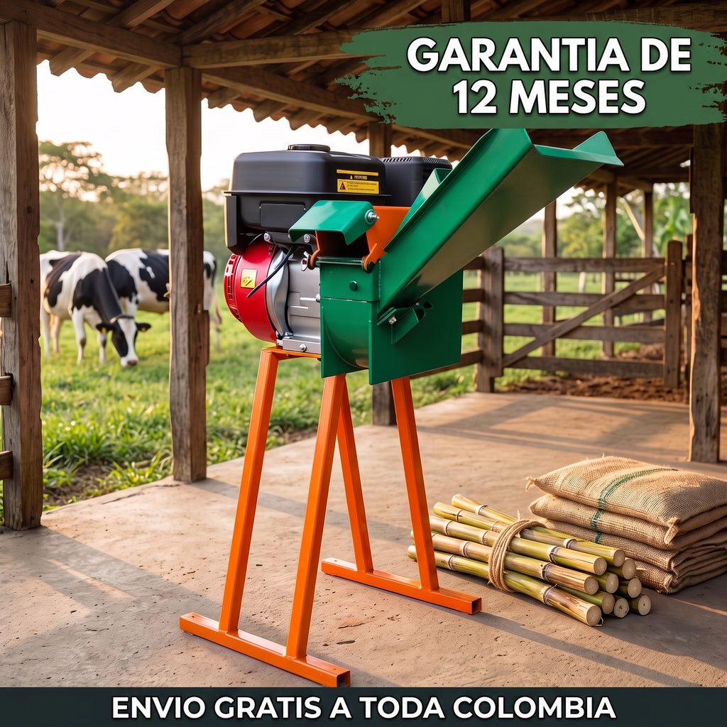 Picapasto MC-J01 bajo cobertizo: garantía de 12 meses y envío gratis a toda Colombia (máquina real, ambientación digital)