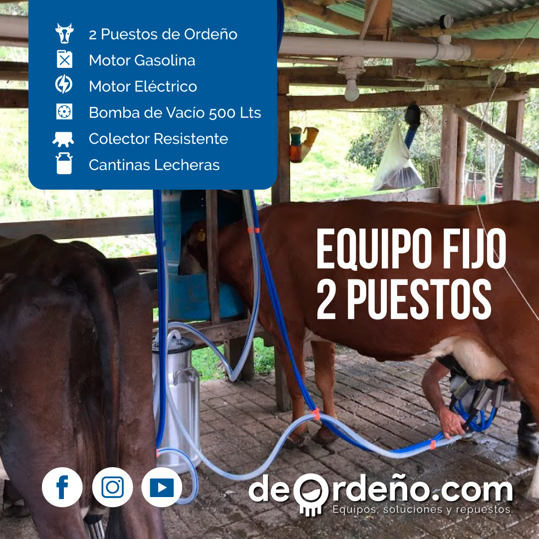 Equipo de Ordeño Fijo para Vacas 🐄🐄🐄 + OBSEQUIOS + PAGUE AL RECIBIR 🚚